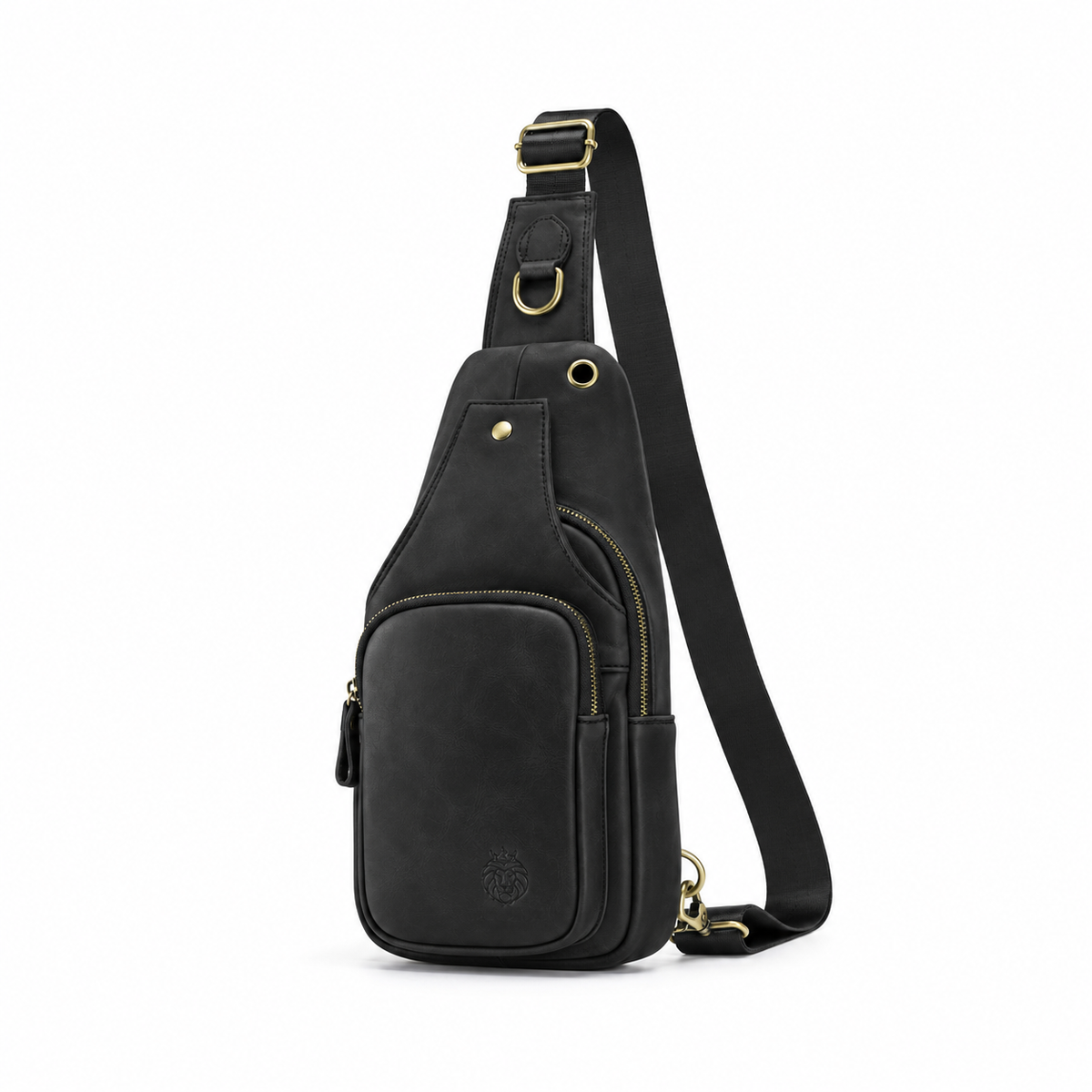 Vintage Black Adjustable Crossbody Sling Bag