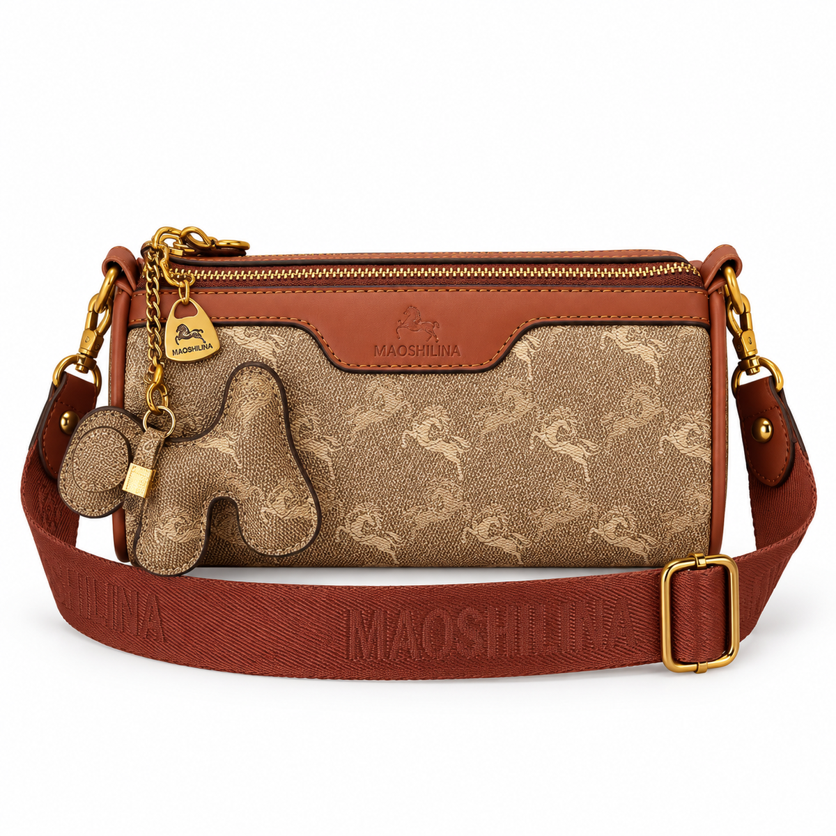 Vintage Monogram Crossbody Shoulder Bag