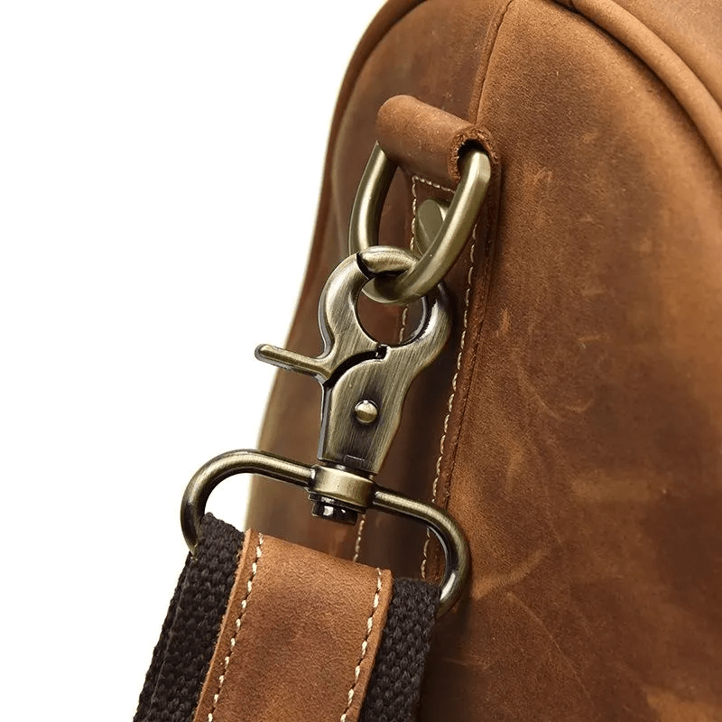 The Bjarke Weekender Handcrafted Faux Leather Duffle Bag
