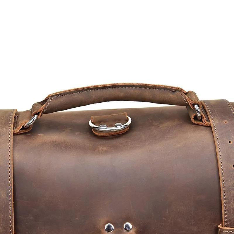 The Gustav Messenger Bag | Large Capacity Vintage Synthetic Leather Backpack for Men with Multiple Compartments