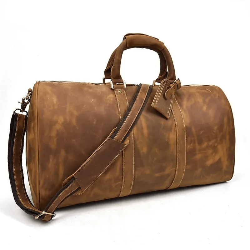 The Bjarke Weekender Handcrafted Faux Leather Duffle Bag