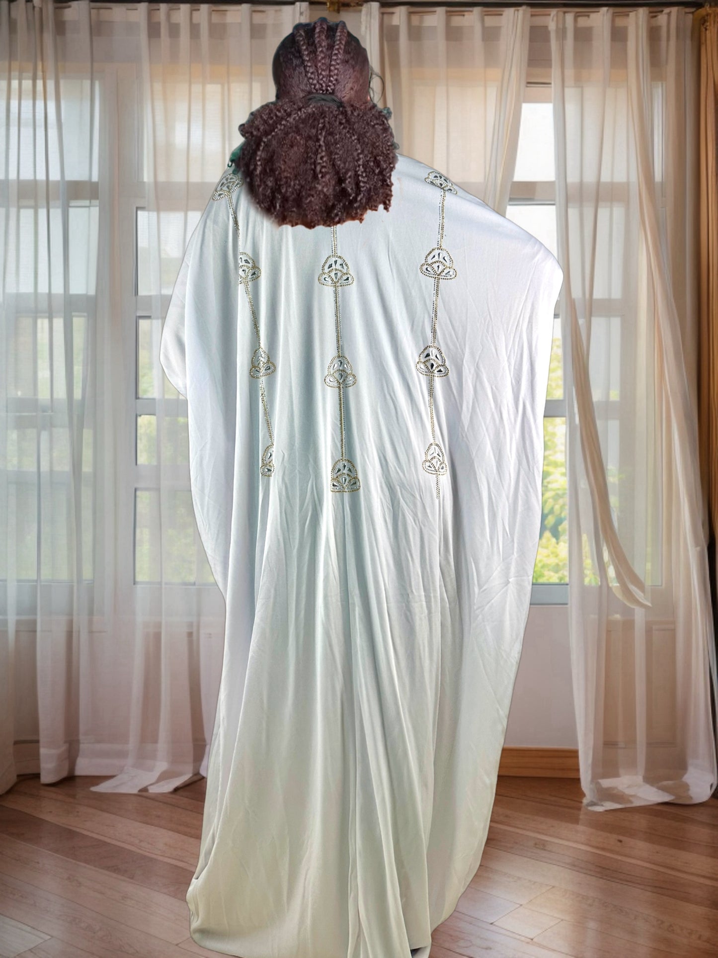 Plus Size, Women's Turkish Abaya Long Kaftan - Elegant Islamic Gown with Voluminous flowy design, Non-Transparent Full Coverage Dress for Everyday & Special Occasions