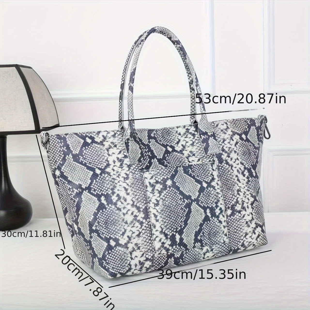 Genuine Leather Shoulder Tote Bag - Large Capacity Handbag