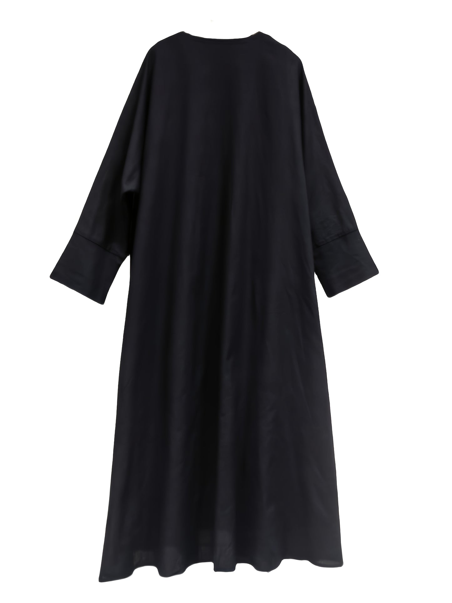 1pc Middle Eastern Women's Elegant Long Sleeve Arabic Abaya - Loose Fit H-Line Long Robe with Solid Color, Hand Wash/Dry Clean, All-Season Traditional Attire, Modest Fashion | Flowing Garment