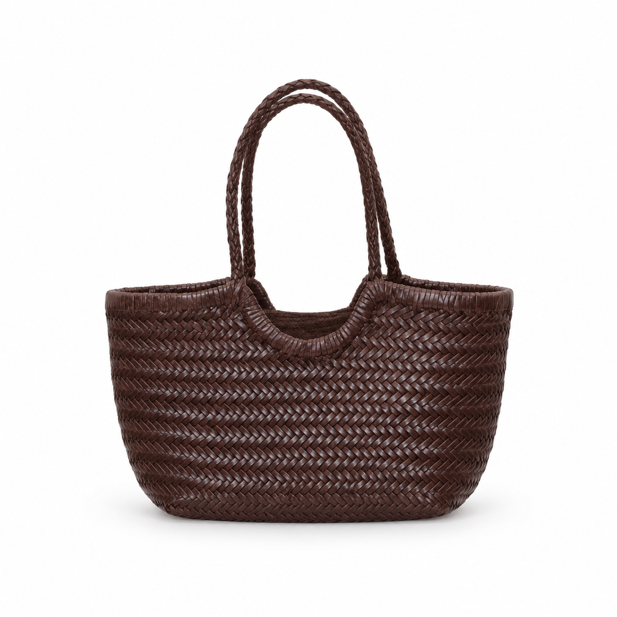 Chocolate Brown Woven Everyday Tote Bag