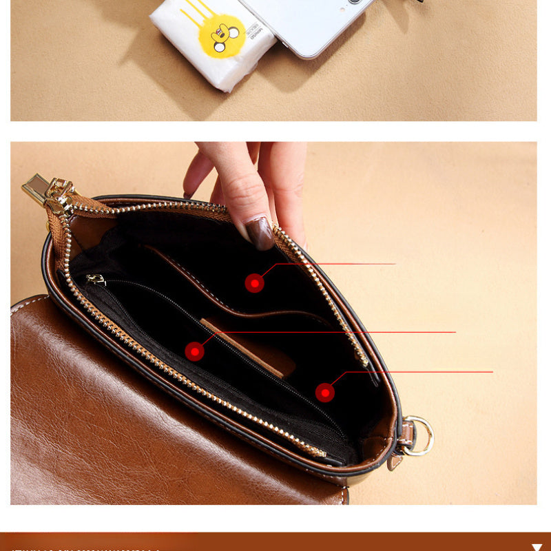 New Solid Color Leather Women's Saddle Bag, Simple And High-End Versatile Crossbody Bag, Leather Bag, Shoulder Bag for Women