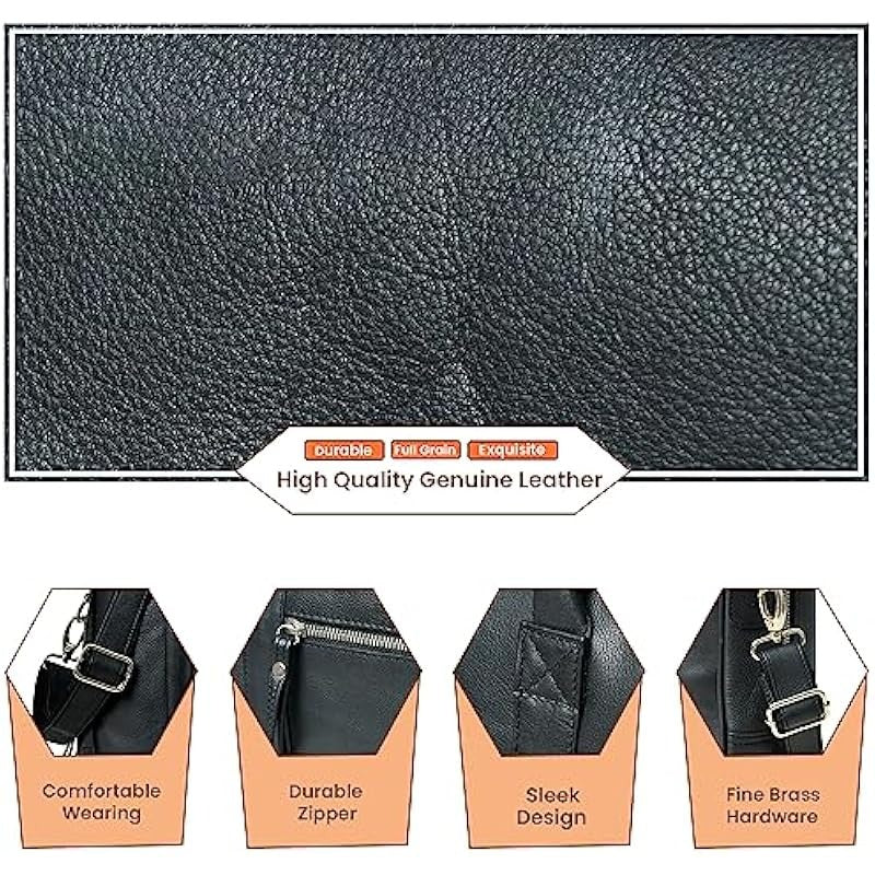 Leather Briefcases for Men and Women Travel Messenger Bag Laptop Bag Business Vintage Leather Best Office Satchel Bag