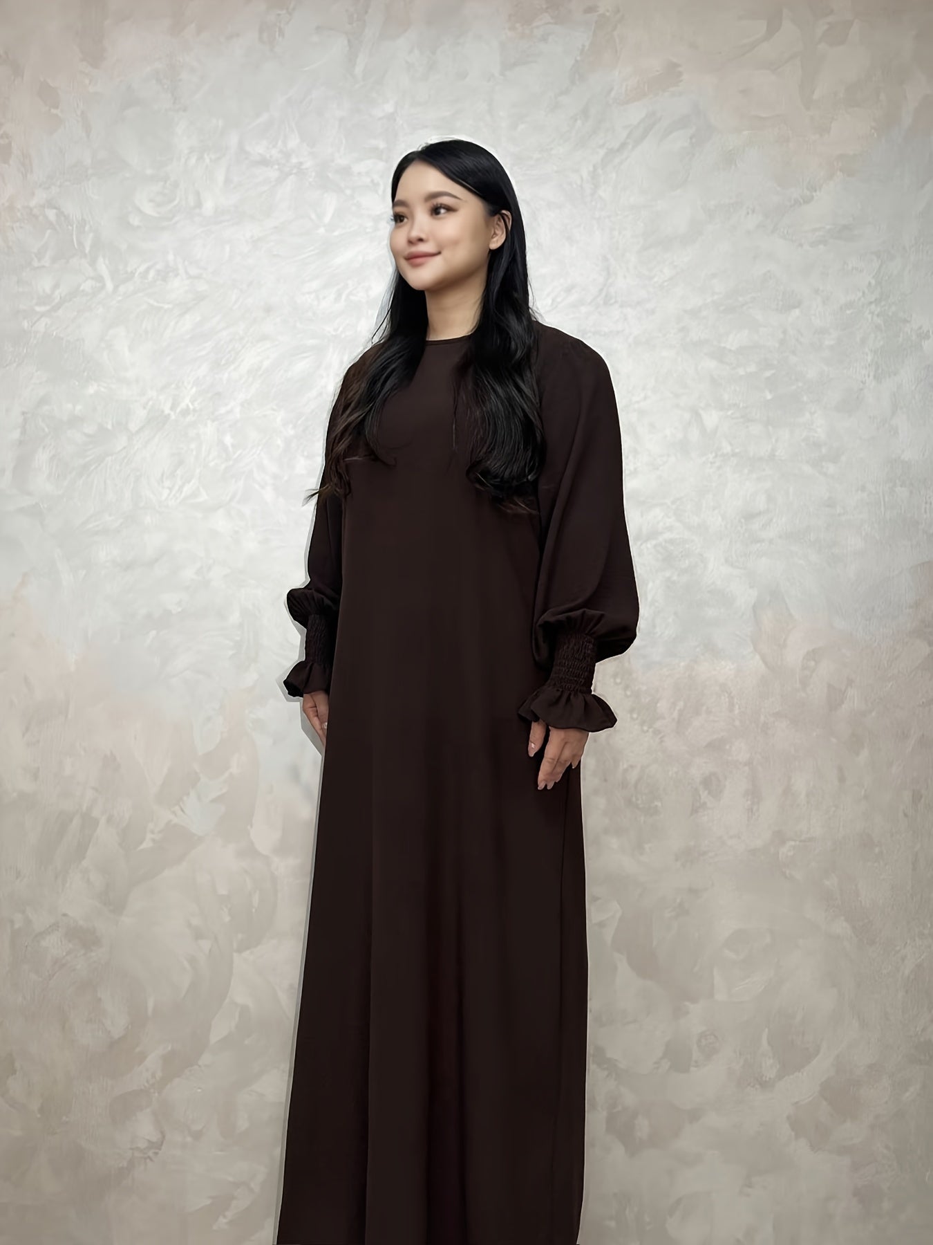 Soft Crepe Material With Pocket Muslim Lady Abaya Prayer Abaya
