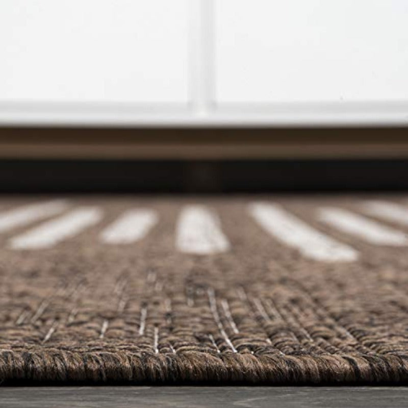 Geometric Indoor Outdoor Area Medium Rug Bohemian Contemporary Easy Cleaning Bedroom Kitchen Backyard Patio Non Shedding 3 X 5 Brown Beige