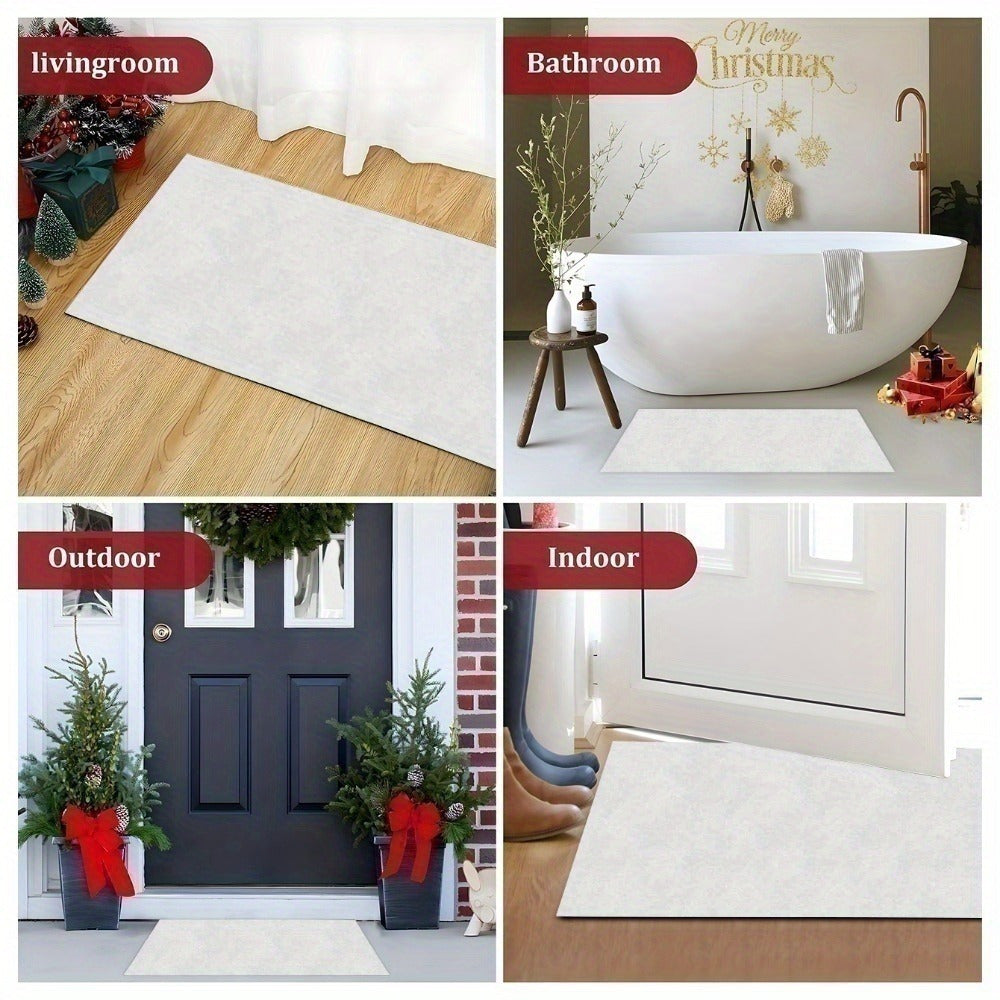 Colorful Retro Distressed Non-Slip Door Carpet, Rugs – Washable, Absorbent Indoor Mat for Entryway, Living Room, Kitchen, Bathroom, Laundry Room, Patio