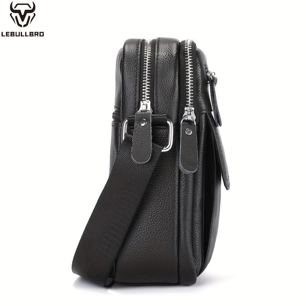 Men's Top Layer Cowhide Shoulder Bags 100% Genuine Leather Handbag High Quality Small Sling Bags Crossbody