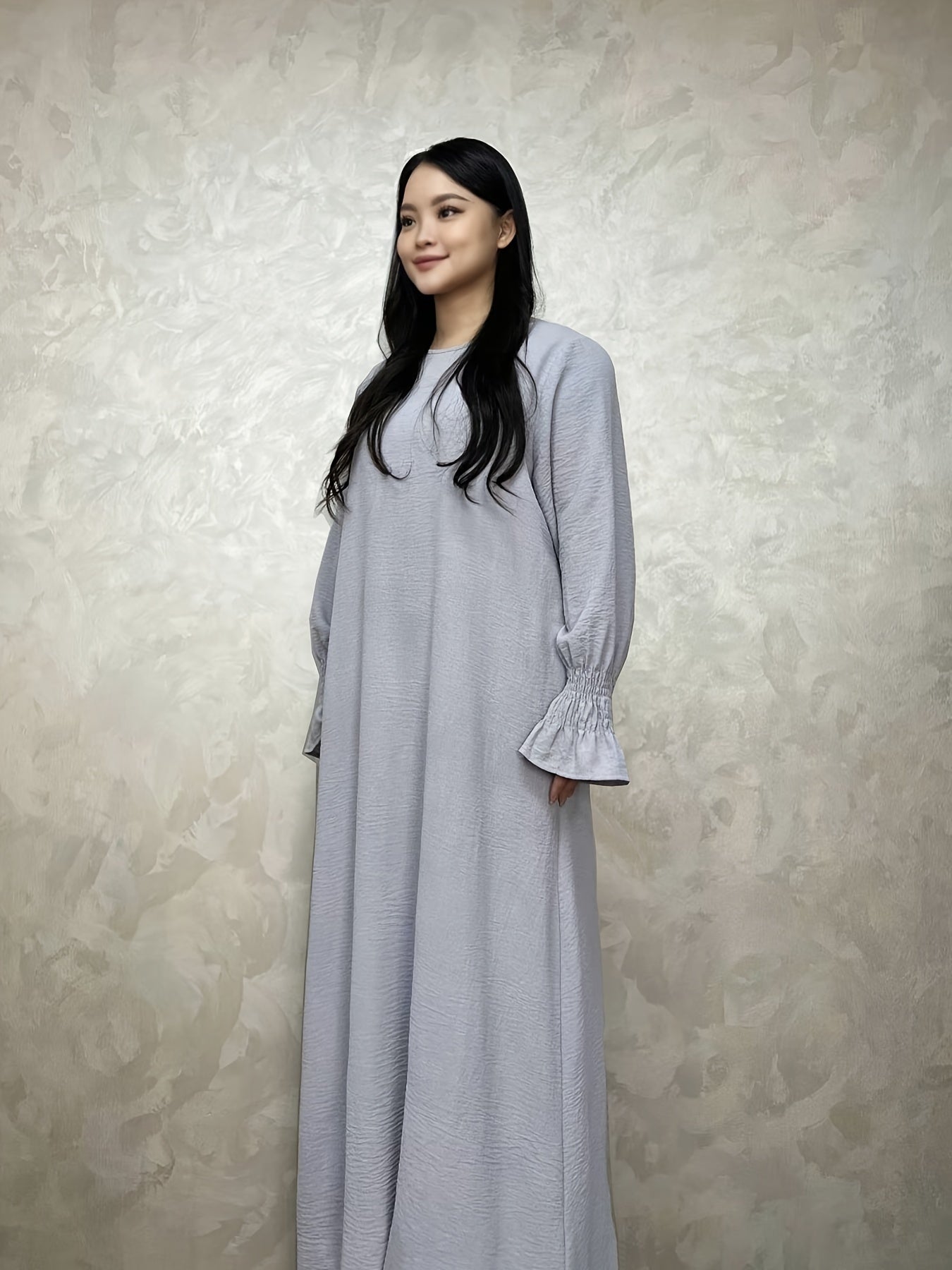 Soft Crepe Material With Pocket Muslim Lady Abaya Prayer Abaya