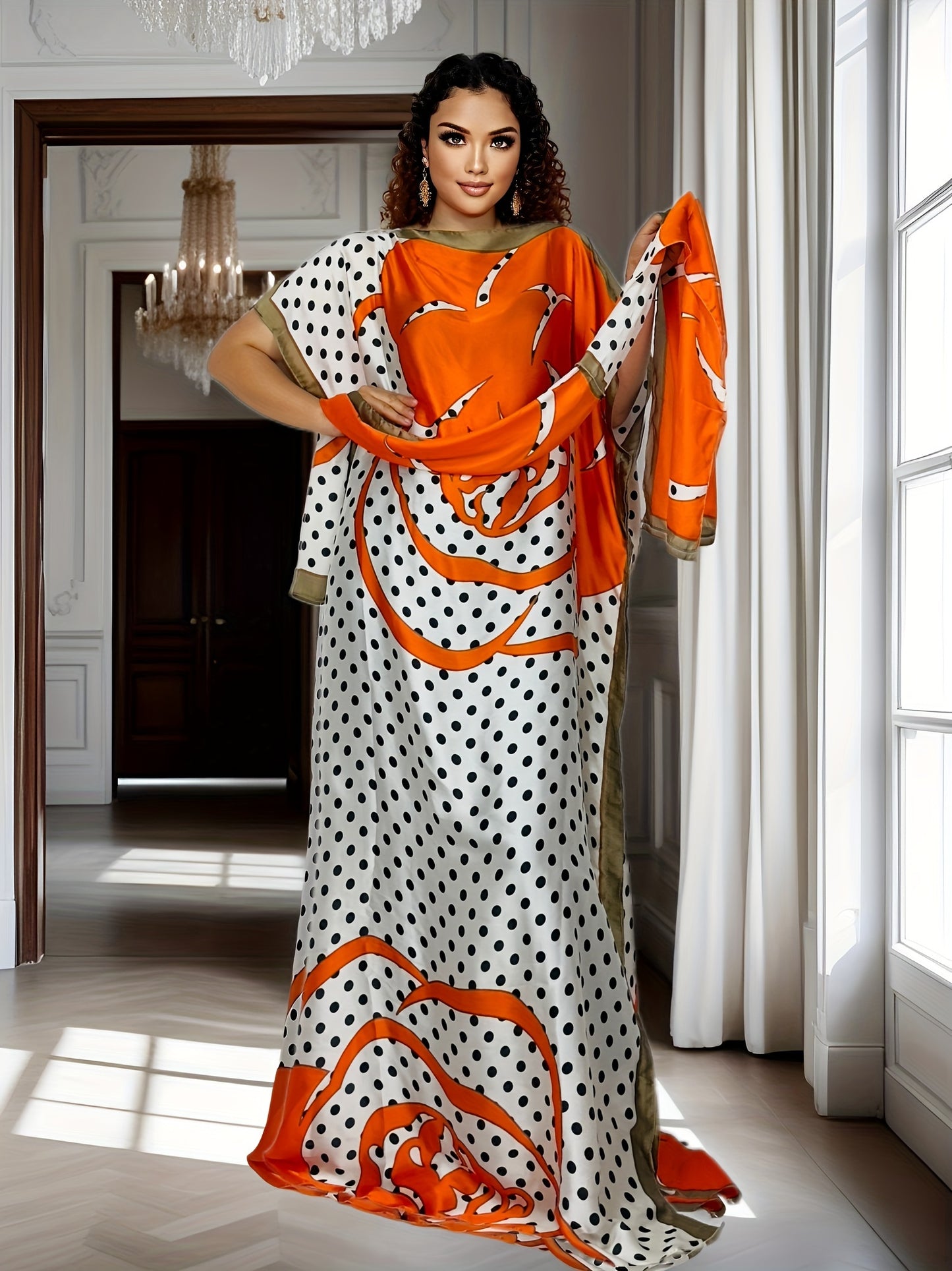 Middle Eastern Robe + Scarf | Kaftan Abaya