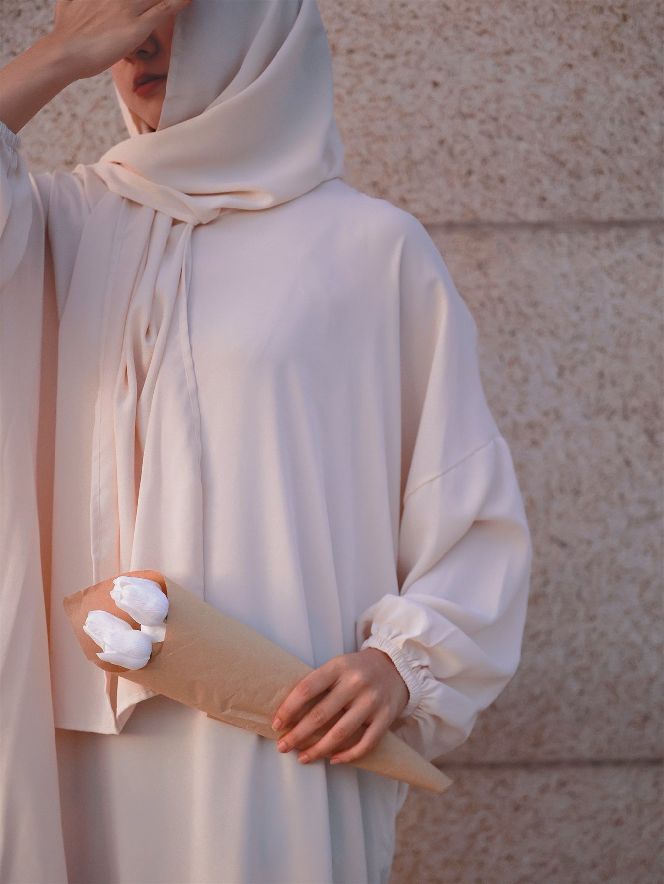 Women'S Loose Modest Jibab Abaya with Headscarf - Long Sleeve, Polyester, Non-Stretch Fabric | Ideal for Ramadan and Daily Wear, Casual Style, Allseason Abaya | Elegant Abaya | Polyester Abaya