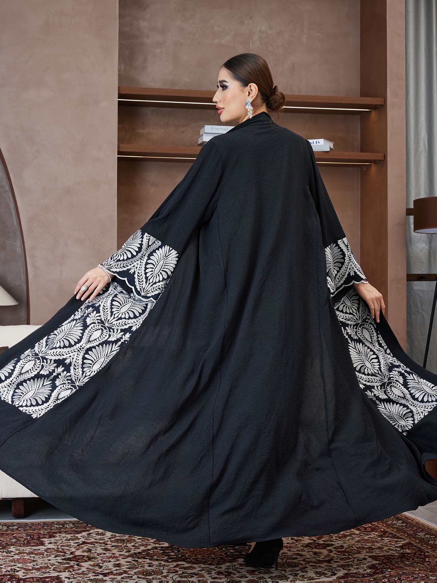 New Abaya for Ramadan, Middle Eastern Arabic Robe, Saudi Arabia, Turkish Muslim Women'S Floral Dress with Comfortable Breathable Fabric, High-End Fashion Paisley Pattern