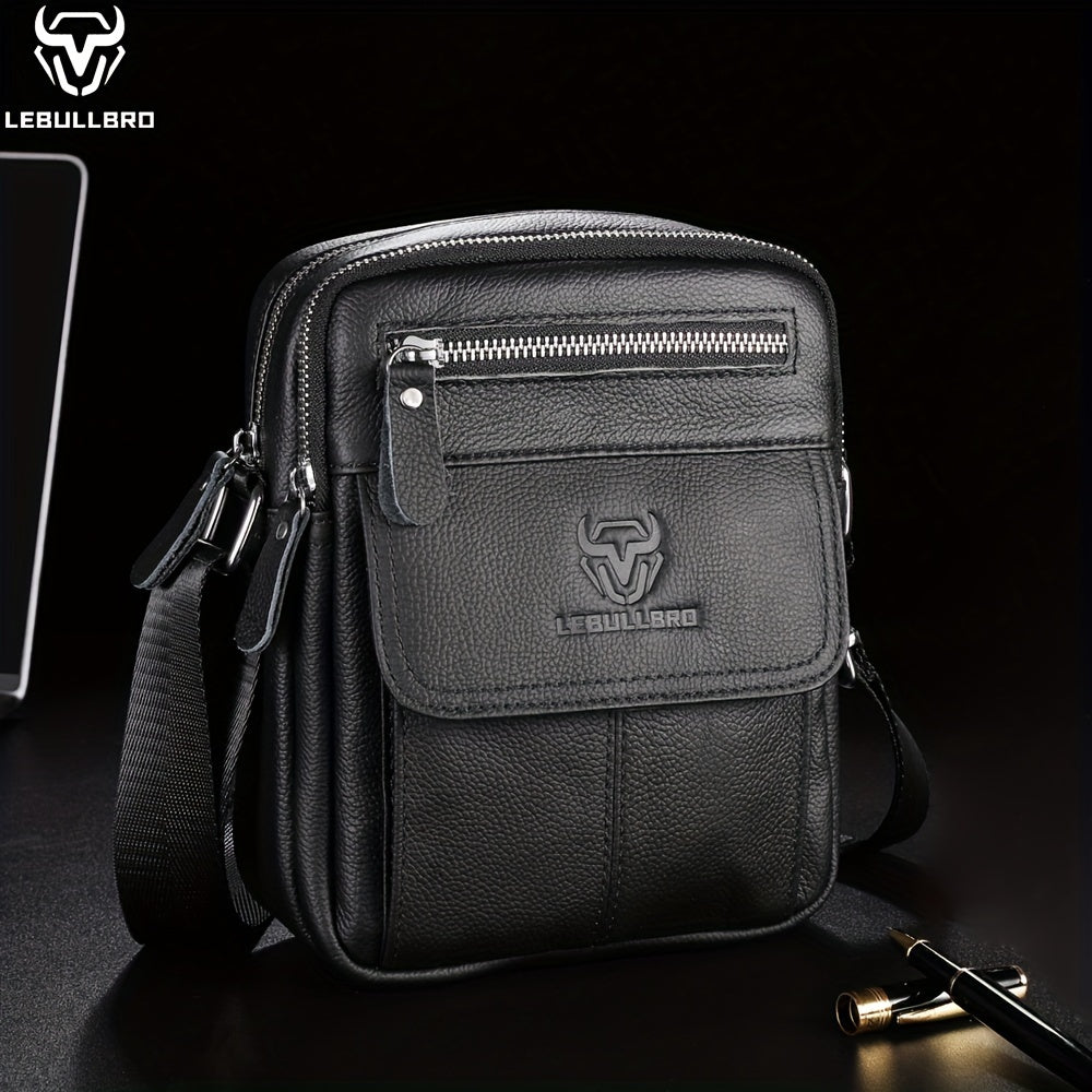 Men's Top Layer Cowhide Shoulder Bags 100% Genuine Leather Handbag High Quality Small Sling Bags Crossbody
