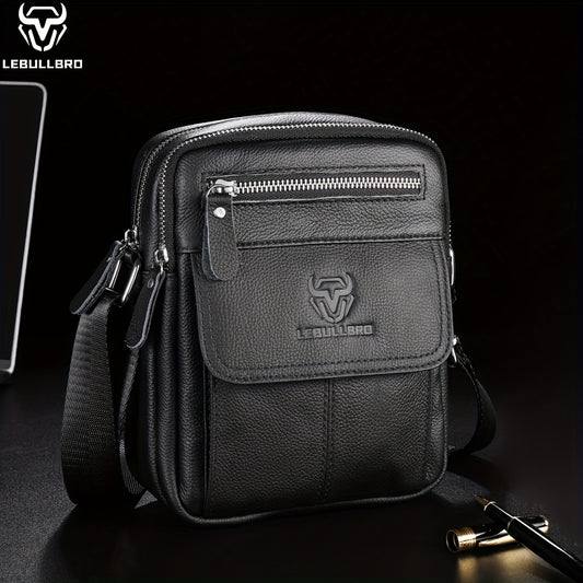 Men's Top Layer Cowhide Shoulder Bags 100% Genuine Leather Handbag High Quality Small Sling Bags Crossbody