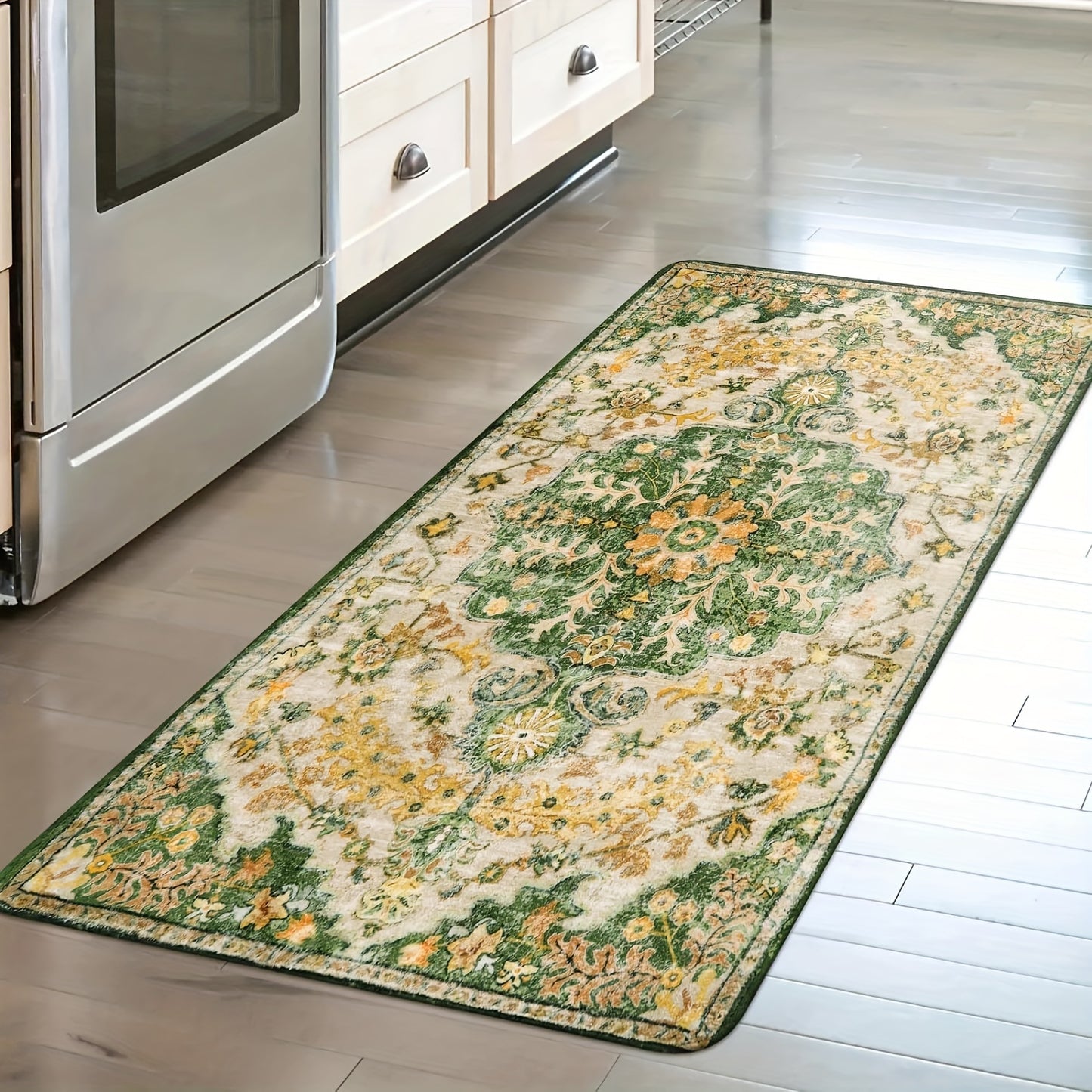 Bohemian Floral Medallion Area Rug - Small Rugs For Bedroom Soft Bathroom Mat, Machine Washable Indoor Throw Front Door Carpet For Bathroom Sink Dressing Room