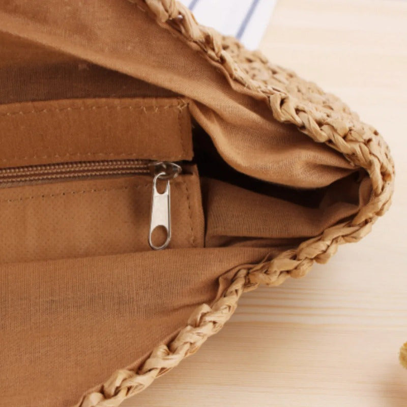 Summery Vibes Hand Made Woven Bag, Crossbody Handbag