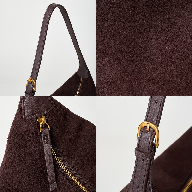 Cowhide Tote Bag for Women, Leather Large Capacity Crossbody Bag, Durable Women's Bag
