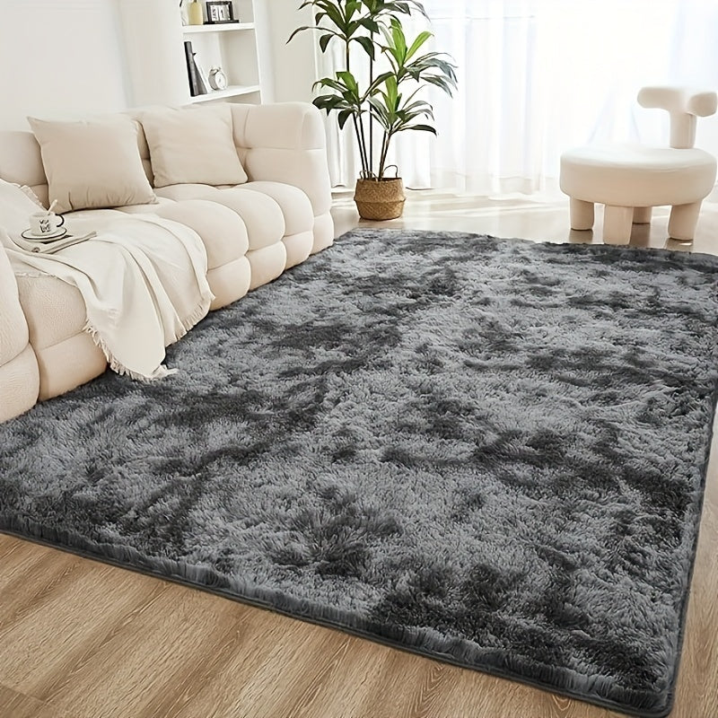 1pc Rectangular Long Plush Artificial Rug, Nordic Minimalist Style, Soft and Skin-friendly Sponge, Thickened, Sturdy, and Durable, for Sofas, Coffee Tables, Shoe Changing Areas, Bedrooms, Living Rooms, Rooms, Bedside, Sunroom