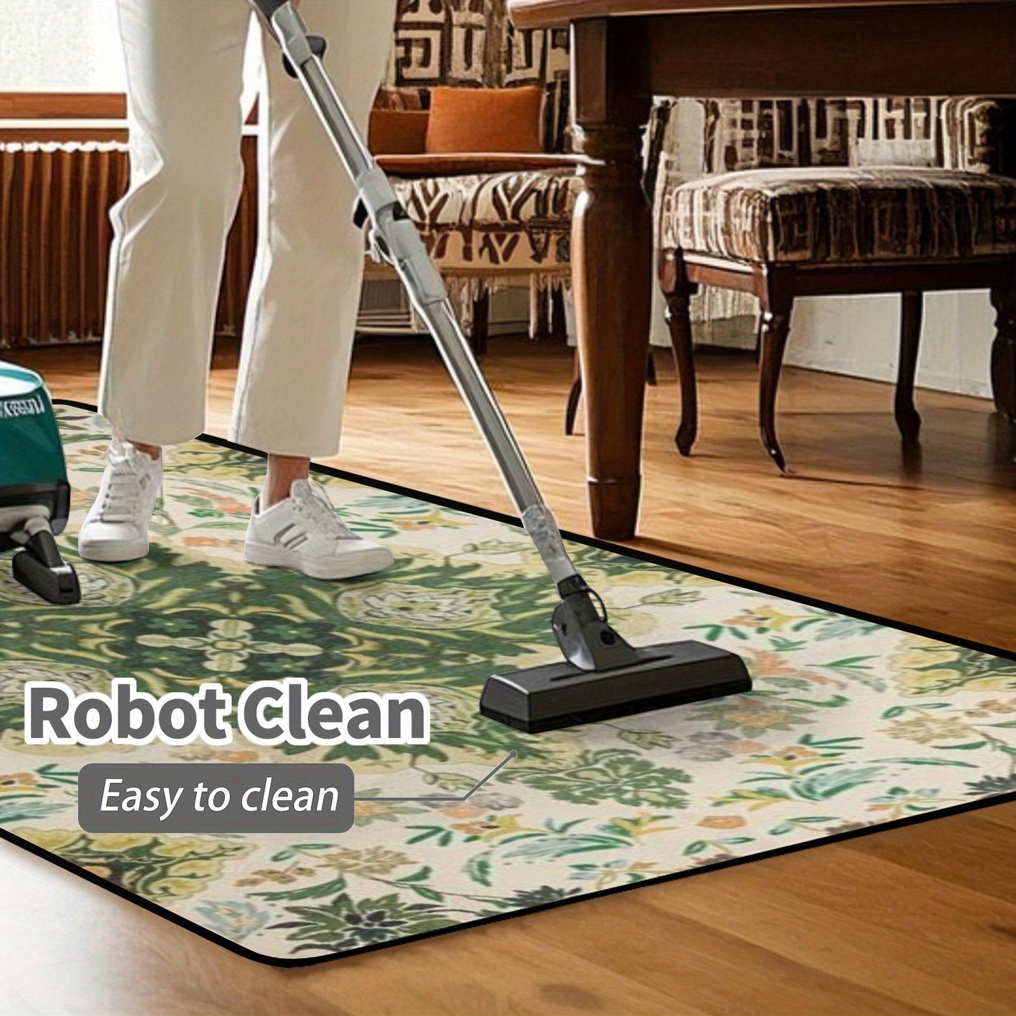 Machine Washable Carpet, Floor Carpets and Protectants, Non-Slip, Fade Resistant, Flannel Area Mat, sqm Polyester, Lightweight Rugs for Entryway, Hallway, Kitchen and Corridor, Bedroom Office, Living Room