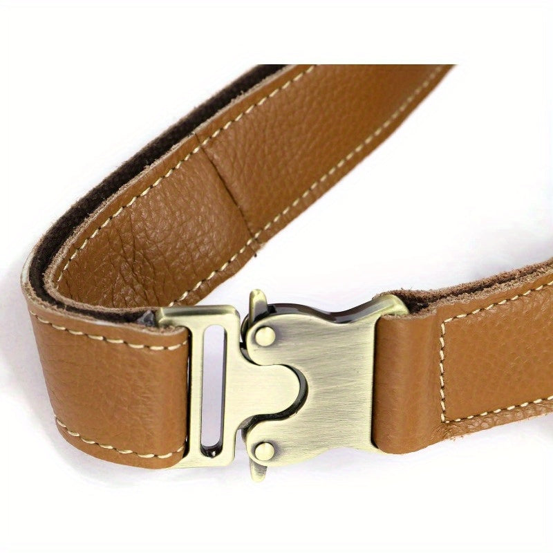 High Capacity Hiking Belt Pack Leather Fanny Bag for Men Women Outdoor Travel Hiking Camping Hip Bum Belt Purse Sling Crossbody Casual Pouch Brown