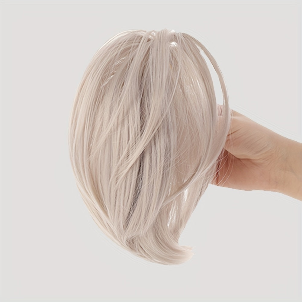 Messy Bun Hair Clip For Women | Straight Ponytail Extension 8inch Black