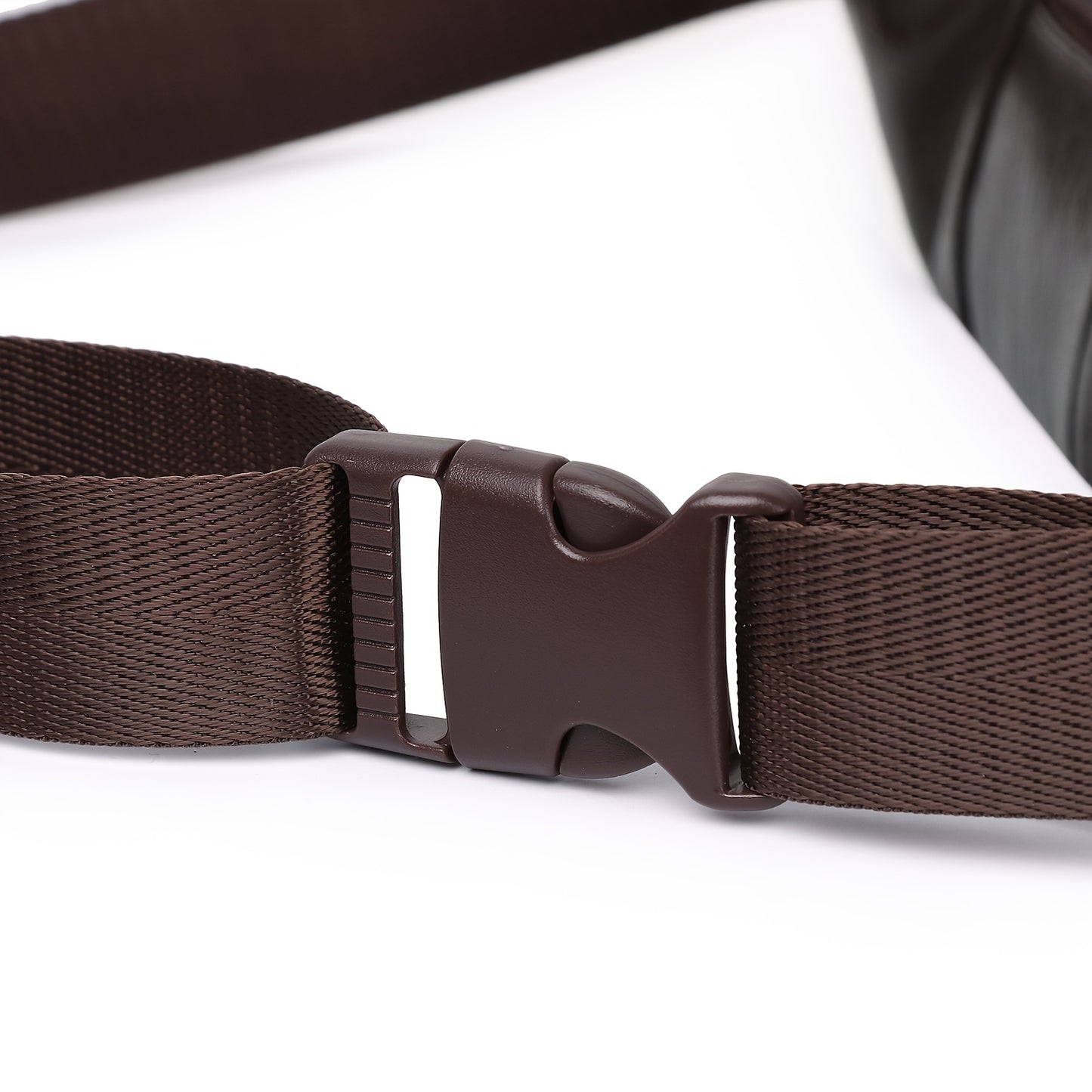 Men's Genuine Leather Belt Bag, Casual Top Layer Cowhide Fanny Pack, Black, with Adjustable 35.43inch Strap, Crossbody