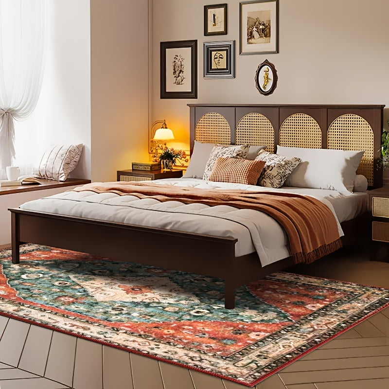 1pc Of Finely Processed Imitation Cashmere Carpet, Fashionable And Simple Style Mat, Machine Washable, Anti Slip, Soft, Rug Can Be Used for Bedroom, Dining Room, Living Room And Office Decoration