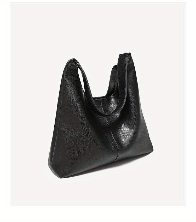 Women's Leather Tote Bag - Large Capacity Bucket Crossbody Bag with Adjustable Shoulder Strap