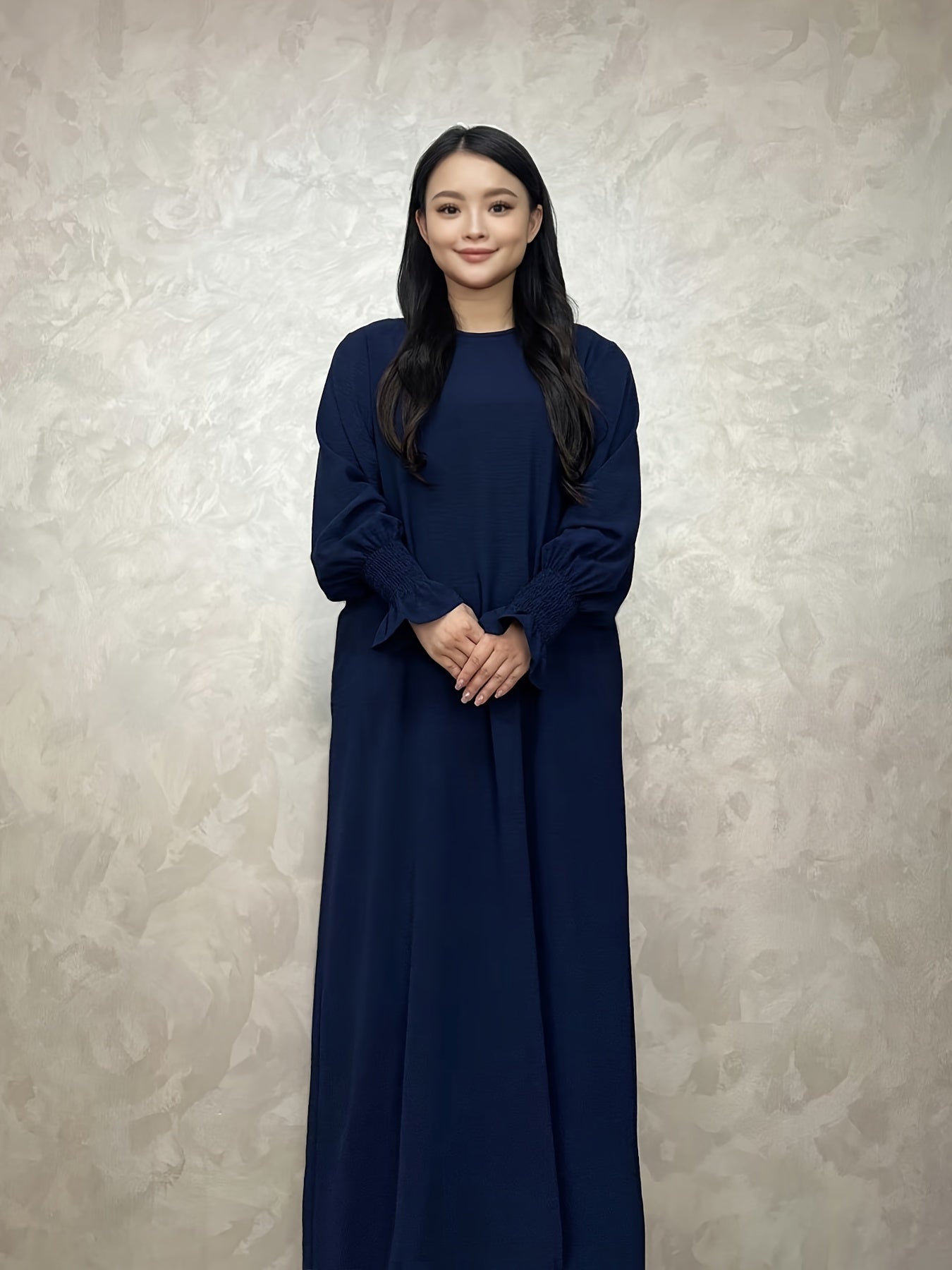 Soft Crepe Material With Pocket Muslim Lady Abaya Prayer Abaya