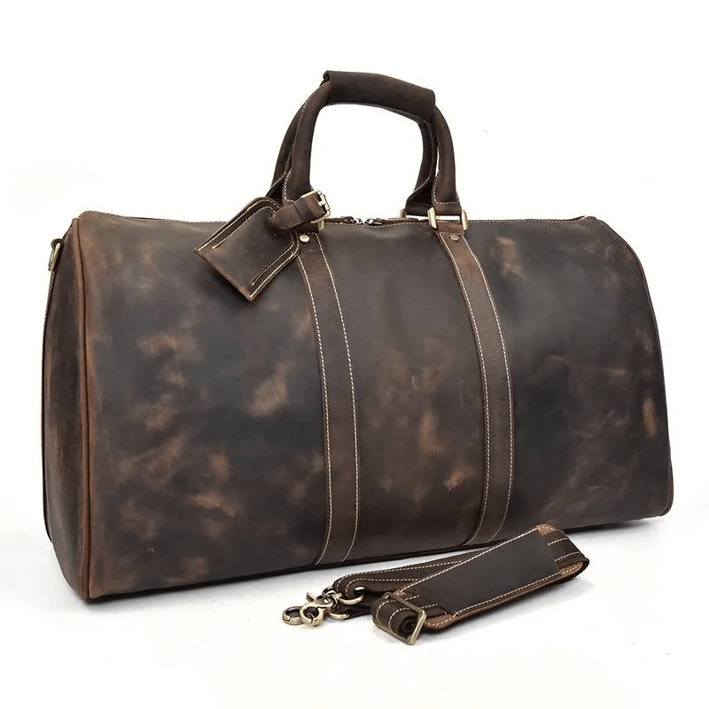 The Bjarke Weekender Handcrafted Faux Leather Duffle Bag