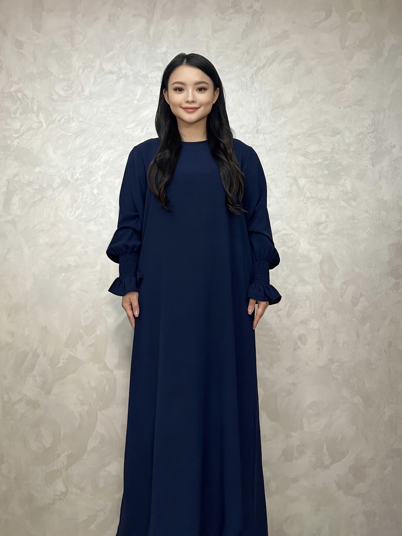 Soft Crepe Material With Pocket Muslim Lady Abaya Prayer Abaya