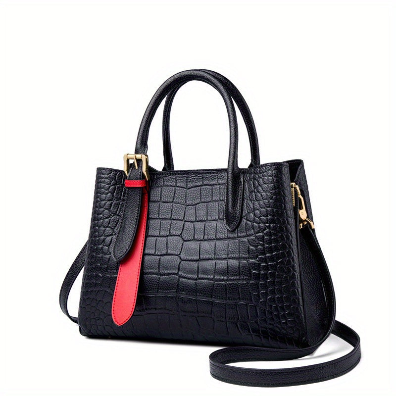 Large Capacity 2025 New Women's Bag, Genuine Leather Handbag for Women, Stylish Crossbody Commuter Women's Bag