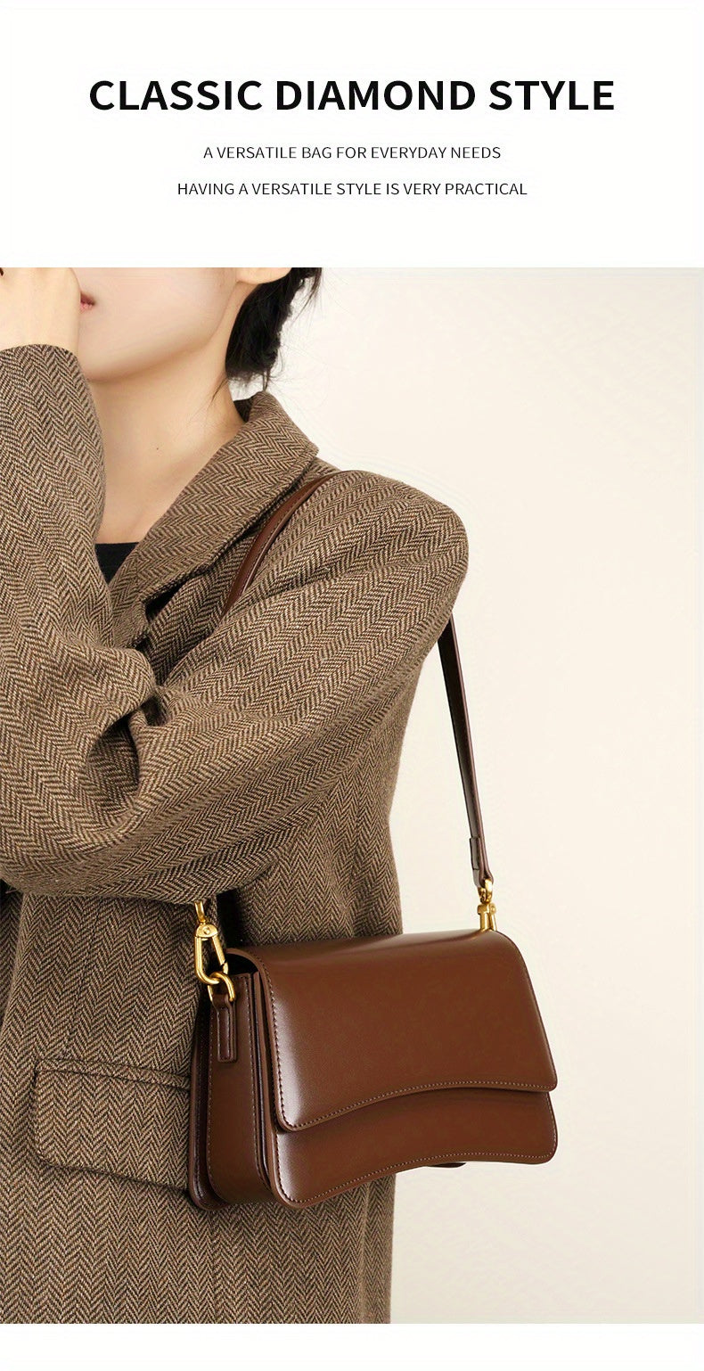 New Leather Bag High Quality Leather Single Shoulder Crossbody Shoulder Bag, 2025 New Versatile Underarm Bag for Women