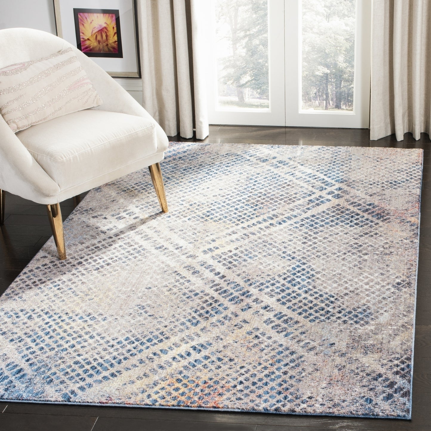Indoor Power Loomed Easy Care Area Rug For Home Decor Rug for Living Room, Bedroom, Dining Room, Home Office, Basement