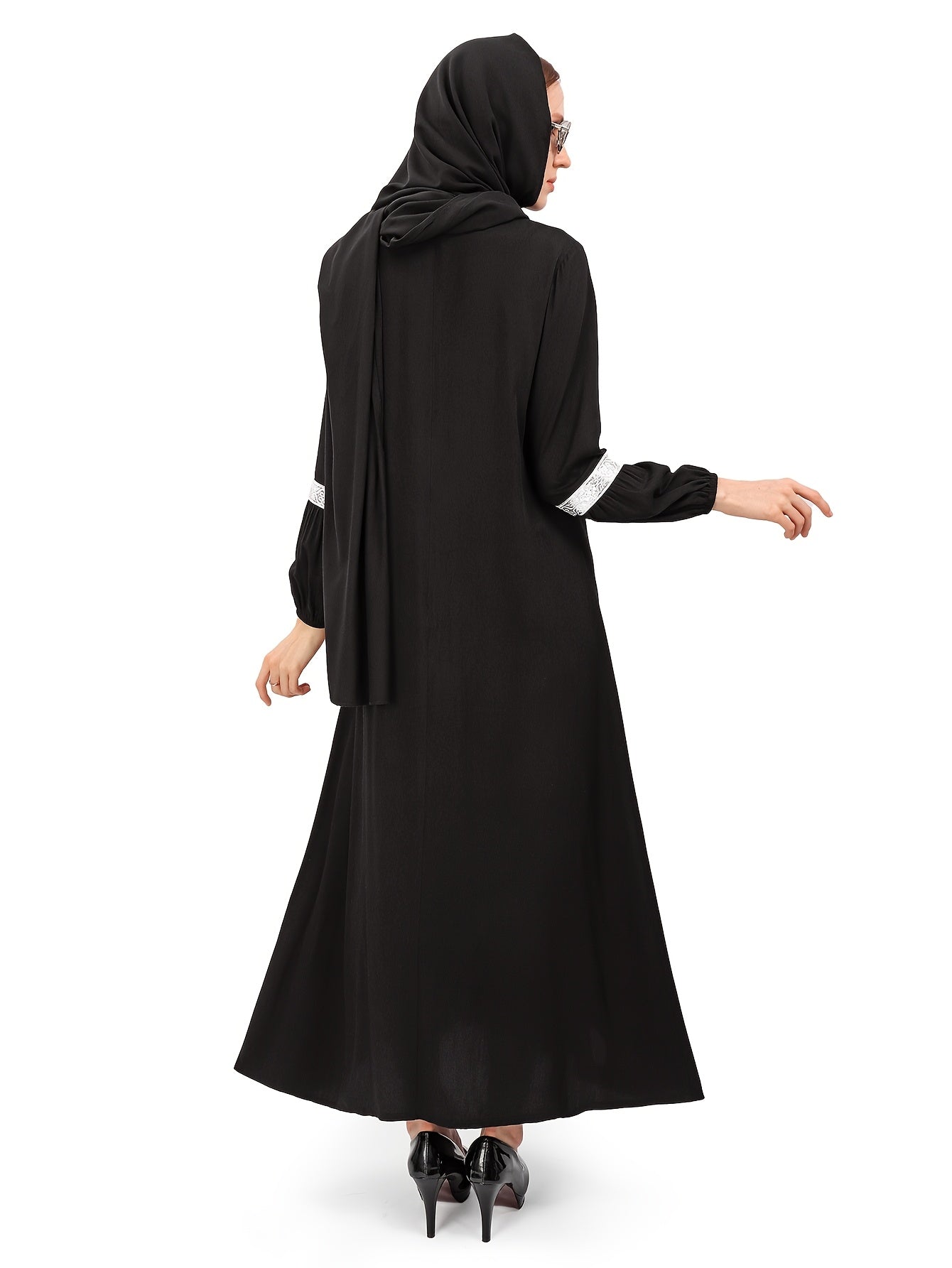 Muslim Abayas Dress With Hijabs Long Sleeve Modest Dubai Outfits