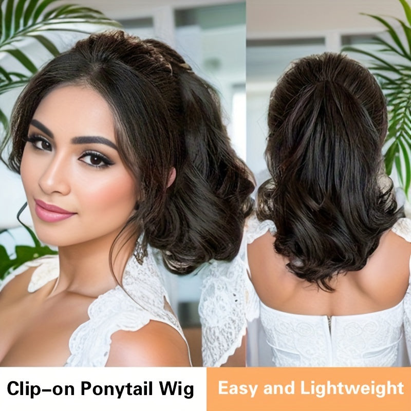2PCS Women's Grab Clip Ponytail Wig | Hair Extension