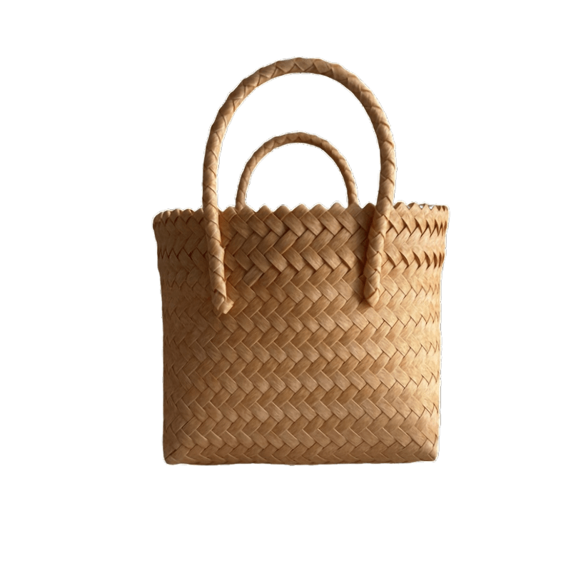 One Piece, Hand-Woven Handbag Handheld Versatile Women's Bag, Suitable for Vacation, Imitation Rattan Design, Tote Bag Style
