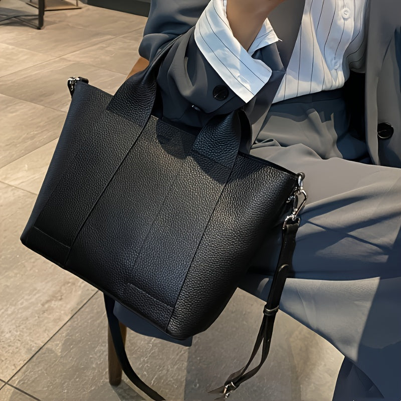 Leather Crossbody Bag Minimalist Leather Handbag, Women's Crossbody Bag, Fashionable Solid Color Handbag, Minimalist Crossbody Bag