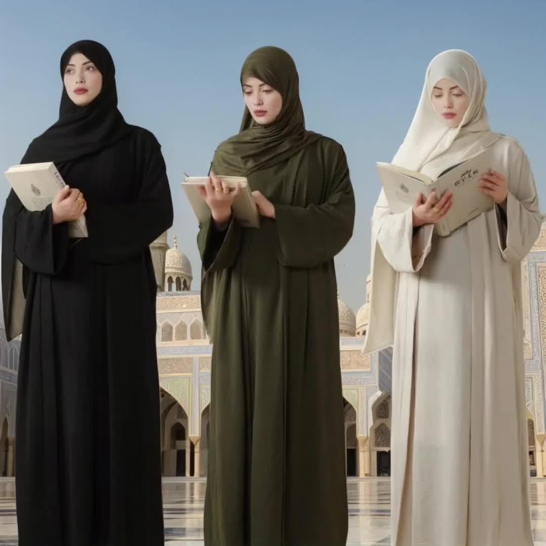 3pcs set of underwear, outerwear and belt for Muslim Women's Ramadan prayer dress,Arabic long robe in summer, thin style, breathable and comfortable elastic loose Abaya Arab Eid al-Fitr ladies abaya