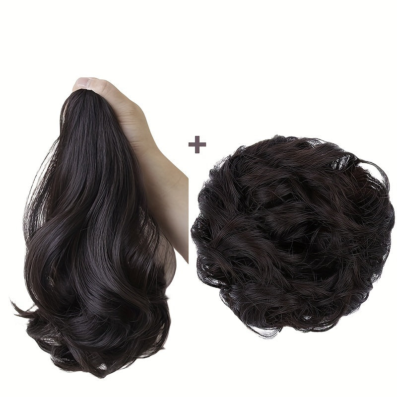 2PCS Women's Grab Clip Ponytail Wig | Hair Extension