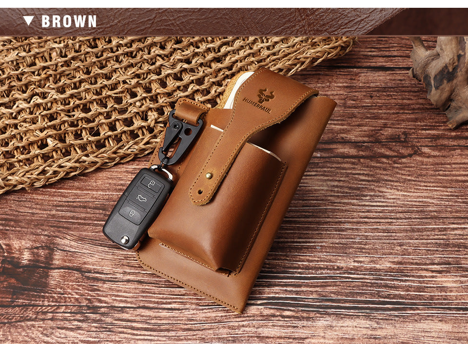 Men's Leather Mobile Phone Case, Mobile Phone Stand With Belt Ring, Mobile Phone Bag Protective Case, Unique Father's Day Gift