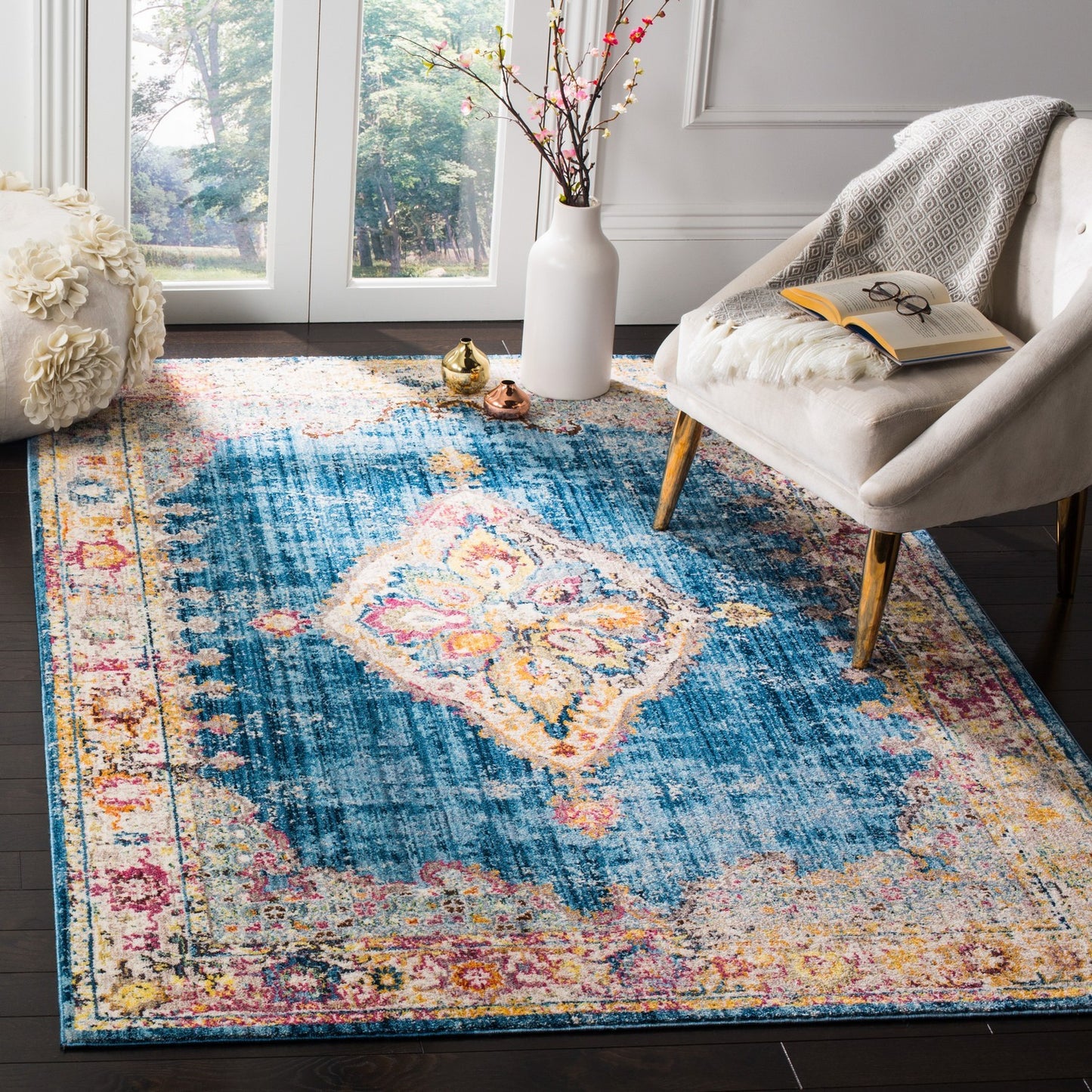 Indoor Power Loomed Easy Care Area Rug For Home Decor Rug for Living Room, Bedroom, Dining Room, Home Office, Basement