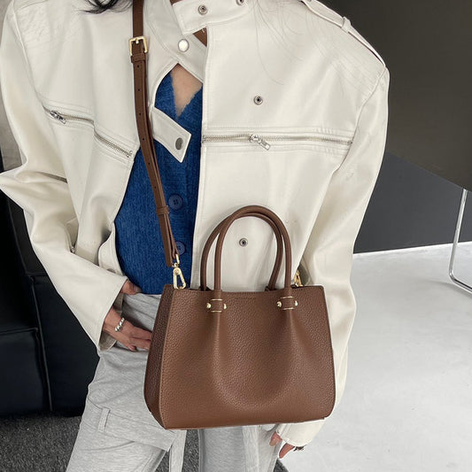 Women's Genuine Top-Grain Cowhide Leather Crossbody Bag - Large Capacity Scratch & Wear Resistant
