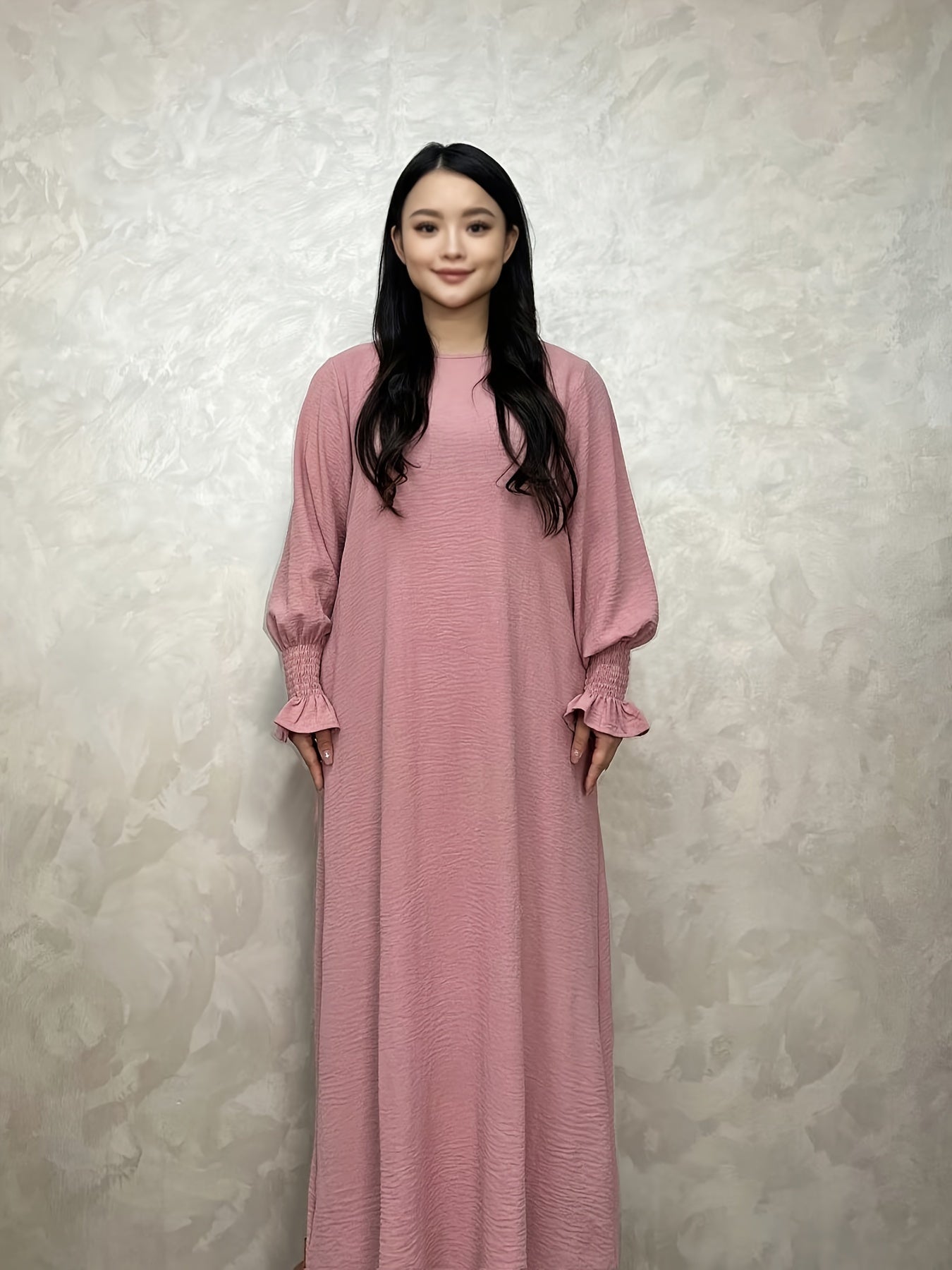 Soft Crepe Material With Pocket Muslim Lady Abaya Prayer Abaya