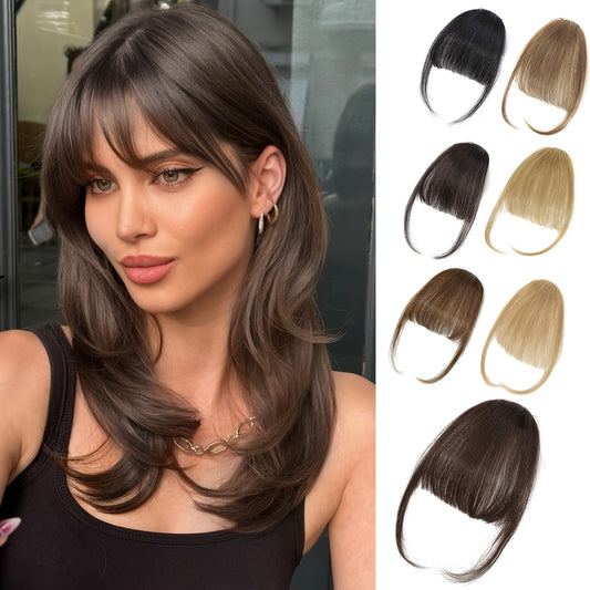 Clip In Bangs | Human Hair Wispy Bangs | Hair Clip Human Hair Bangs