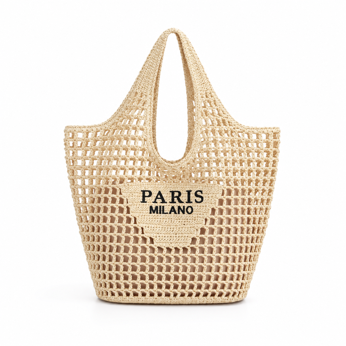 Paris Milano Crochet Woven Beach Tote