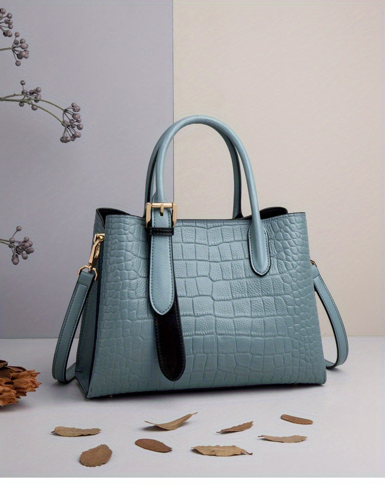 Large Capacity 2025 New Women's Bag, Genuine Leather Handbag for Women, Stylish Crossbody Commuter Women's Bag